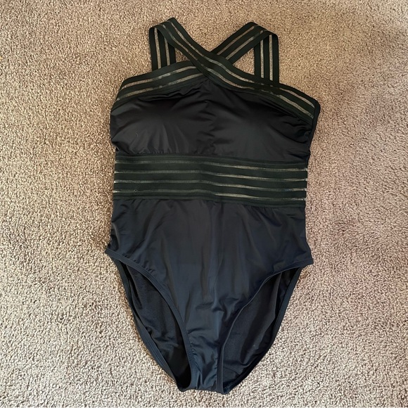 Source Unknown Other - XL/14 Black Strappy One-Piece Swimsuit